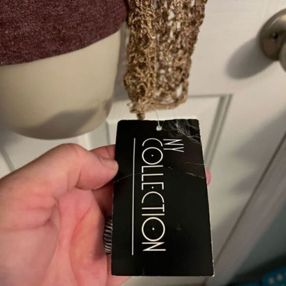 NWT - NY Collection Boho Festival Crocheted Beaded Cardigan Size XS - Picture 6 of 6